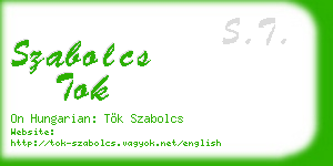 szabolcs tok business card