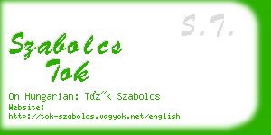 szabolcs tok business card